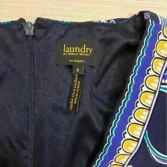 Laundry by Shelli Segal Shift Dress Size 6 Three Quarter Sleeve Square Neck - Picture 12 of 13